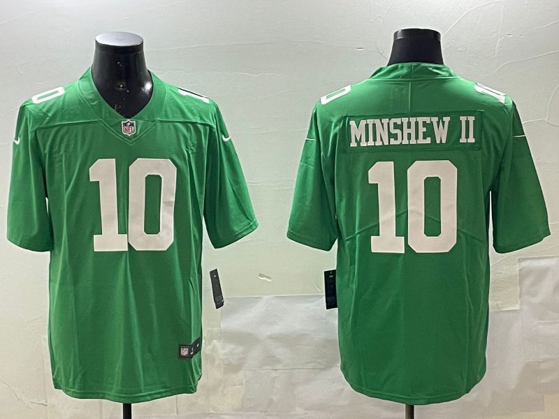 Men Philadelphia Eagles #10 Minshew ii Green Throwback 2025 Nike Vapor Limited NFL Jersey style 1->philadelphia eagles->NFL Jersey